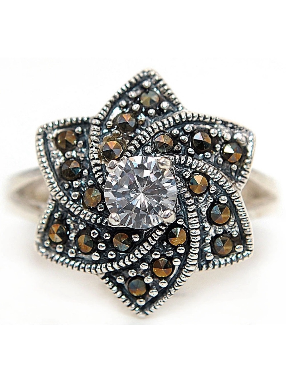NEW! Marcasite & Topaz Ring